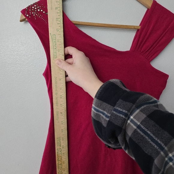 Express XS Pink Shirt Top Y2K Rhinestone Studded Accent Stretch - Picture 7 of 7